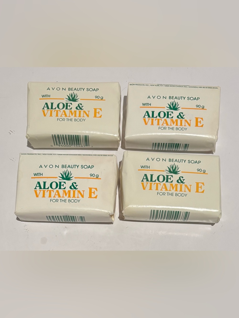 AVON Beauty Soap with Aloe & Vitamin E ~ Lot of 4 Bars 90g Each Canada Made